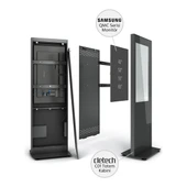 Cletech C01 65'' Totem Kabini + Samsung QM65C 65'' Signage Monitör - 3
