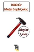 1000 Gr Metal Saplı Çekiç - 1