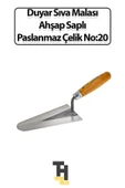 Duyar Sıva Malası Ahşap Saplı Paslanmaz Çelik No 20 thumbnail 1