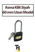 Asma Kilit Siyah 60 mm Uzun Model - 1