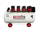 Kuletaş 200 Litre 8 HP Sessiz & Yağsız Premium Kafa Hava Kompresörü - 1