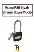 Asma Kilit Siyah 30 mm Uzun Model - 1