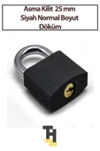 Asma Kilit Siyah 25 mm Normal Boyut Döküm - 1