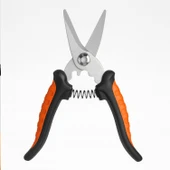 Çok Amaçlı Paslanmaz 7 İnç Çelik Makas Profesyonel Kesim İçin Ergonomik Saplı Mutfak Ofis Makası thumbnail 1