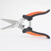 Çok Amaçlı Paslanmaz 7 İnç Çelik Makas Profesyonel Kesim İçin Ergonomik Saplı Mutfak Ofis Makası thumbnail 2