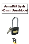 Asma Kilit Siyah 40 mm Uzun Model - 1