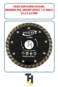 SEGA-SAN Elmas Mermer, Duvar,Taş, Granit Kesici, Ağız, 115 Mm X 22.2 X 2.0 Mm Spiral - 1