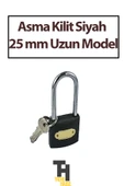 Asma Kilit Siyah 25 mm Uzun Model - 1