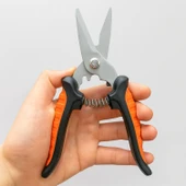 Çok Amaçlı Paslanmaz 7 İnç Çelik Makas Profesyonel Kesim İçin Ergonomik Saplı Mutfak Ofis Makası thumbnail 3