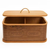 Dekorasyaa 2 Bölmeli Patates Soğanlık - Bambu - Dikdörtgen Natural Desen thumbnail 1