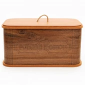 Dekorasyaa 2 Bölmeli Patates Soğanlık - Bambu - Dikdörtgen Natural Desen thumbnail 2