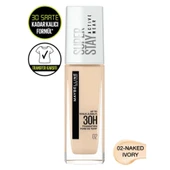 Maybelline Super Stay Active Wear 30H Fondöten 02 Naked Ivory 30 ml thumbnail 1