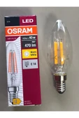 Osram 5 ADET OSRAM RUSTİK LED LAMBA E14 4W=40W 470 LÜMEN 2700K SARI thumbnail 2