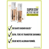 Maybelline Super Stay Active Wear 30H Fondöten 02 Naked Ivory 30 ml thumbnail 4