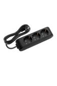 tekideal Viko Multi-let Siyah Üçlü Priz Topraklı Kablolu Çocuk Korumalı 3 Metre-siyah - 1