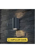 REAL LED ÇİFT YÖNLÜ DUVAR APLİK AMPÜLLER DAHİL  2 ADET PHILIPS 4,7W=50W  GU 10 LED  2700 KELVİN SARI thumbnail 1