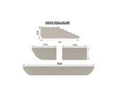 3YK.3d 1,8 cm x 68 cm Yükseklik (( GRİ )) Tüm Robot Süpürge, Tekerlekli sandalye'ler için KAPI EŞİK RAMPASI - 3