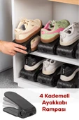 Porsima 5301 20li Ayakkabı Rampası Ayakkabı Düzenleyici Dolap İçi Organizer- Siyah - 2