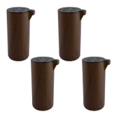 (4 Adet) Plastik Terra Kubik Kestane Kahvesi 15 cm Mobilya Kanepe Koltuk Baza Yükseltme Ayak Ayağı thumbnail 1