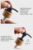 Dekorasyaa 2li Siyah Beyaz Cam Sıvı Sabunluk 500ml - Bambu Stantlı thumbnail 5