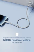 PDAteknoloji 60W Örgülü Type C to Type C SPK-10 Monde 1mt Data ve Şarj Kablosu thumbnail 3