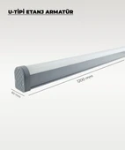 72W U Tipi Etanj Armatür 6500K Beyaz Işık - IP65 thumbnail 2