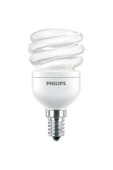 Philips 12w =60w Economy Twister/ Tornado/spiral Sarı Işık/ E14(ince) Duy/2700kelvin-741 Lumen thumbnail 3