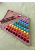 Eğitici Oyuncak Montessori Ahşap Sayı ve Renk Eşleştirme Oyunu - 4