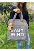 Baby Wind Anne Bebek Bakım Çantası | Termoslu, Çok Gözlü, Sıvı Geçirmez Sırt ve El Çantası - 4