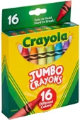 16 Jumbo Crayons- Amerikan-Nontoxic- 16 Renk Jumbo Boy Mum Boya Seti thumbnail 1