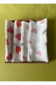 Oeko-Tex Sertifikalı %100 Pamuk Müslin Bebek Ağız Mendili – 4'li Set (40x35 cm) - 2