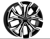 EMR-W7618-01 6.5.x16-4x100 ET35 67.1 Deep Black Diamond Gloss Jant (4 Adet) - 1