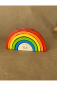 İsme Özel Ahşap Waldorf Gökkuşağı | 6'lı Pastel Tonlarda Montessori Oyuncağı - 12