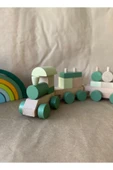 Ahşap Bloklu Eğitici Bul-Tak Tren Oyuncak Seti - 10