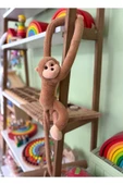 Sarılan Peluş Maymun – Elleri Cırt Cırtlı Uyku ve Oyun Arkadaşı – Sevimli Peluş Maymun Oyuncak - 7