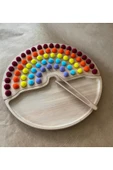 Montessori Ahşap Gökkuşağı Tepsisi – Renkli Ponpon Dizme ve İnce Motor Geliştirme Oyuncağı thumbnail 4