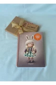 Tilda 16,5x22,5 cm 80 Yaprak Çizgili Karton Kapak Spiralli Defter + 50’den Fazla Sticker - 1