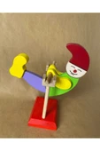 Ahşap Oyuncak Sallanan Renkli Palyaço, Dekoratif Ahşap Sevimli Palyaço - 1