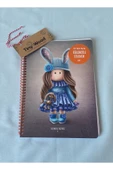Tilda 16,5x22,5 cm 80 Yaprak Çizgili Karton Kapak Spiralli Defter + 50’den Fazla Sticker - 5