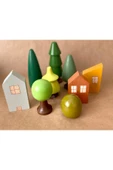 Çocuklar için Waldorf Ahşap Ev ve Orman Seti , Ahşap Eğitici Oyuncak Seti thumbnail 3