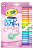 20 Super Tips Pastel Washable Markers- Amerikan-Nontoxic- 20 Yıkanabilir Keçeli Boya Kalem thumbnail 1
