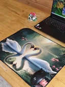 SGE TEKNOLOJİ 55X45 CM KUĞU KAYDIRMAZ TABAN SPEED YÜZEY OYUNCU MOUSE PAD GAMİNG PAD - 3