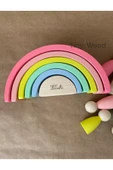 İsme Özel Ahşap Waldorf Gökkuşağı | 6'lı Pastel Tonlarda Montessori Oyuncağı - 8