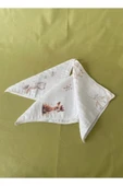 3' lü  Set Desenli Müslin Bebek Ağız Mendili %100 Pamuk 20 x 20 Cm - 4