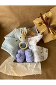 Organik Müslin Tulumlu Bebek Hediye Seti | Amigurumi Çıngıraklı - 4