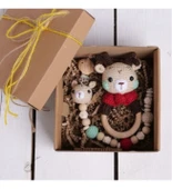 HOŞGELDİN BEBEK, UNİSEX, YENİDOĞAN ORGANİK BEBEK HEDİYE SETİ GEYİKCİK - 1