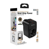 NPO Fulltech24 3680W Yüksek Voltaj/Akım ve Çocuk Korumalı Type-C ve USB Çoğaltıcı Duvar Prizi - 6