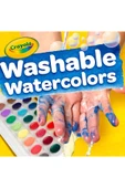 Washable Watercolour Paints, 24 Renk +Fırça -Yıkanabilir Suluboya - Amerikan-nontoxic- thumbnail 2