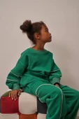Yeşil Asimetrik Cep Detaylı Oversize Çocuk Alt Üst Takım thumbnail 12