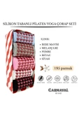 5’li Silikon Tabanlı Pilates ve Yoga Çorap Seti | Kaydırmaz Pamuklu Unisex Spor Çoraplar - 1